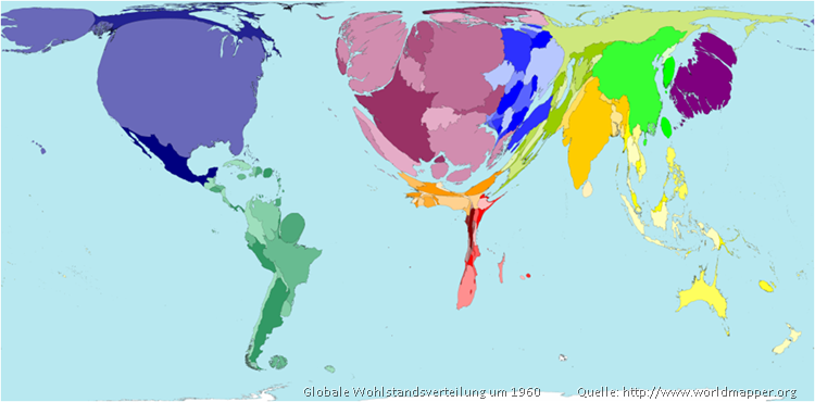 Globale Wohlstandsverteilung um 1960